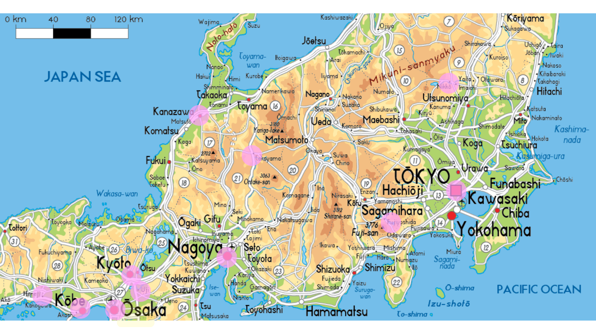 Central Japan physical